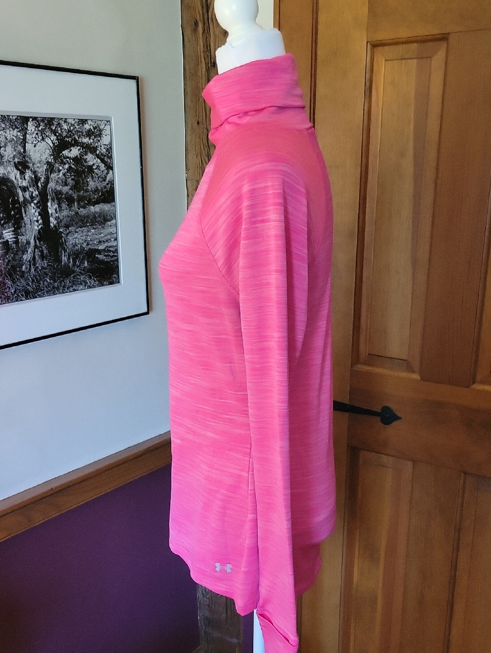 UNDER ARMOUR Bright Pink Turtleneck Pullover - Picture 7 of 12